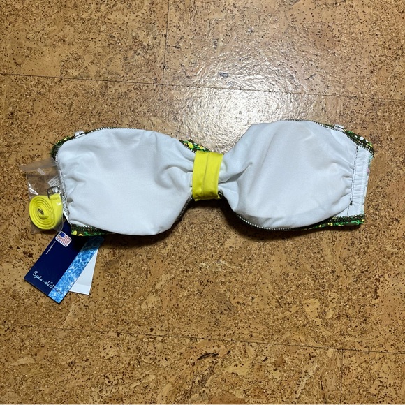 Splendid Swim Wear Yellow Bandeau Bikini Top NWT Sz L - Picture 14 of 14